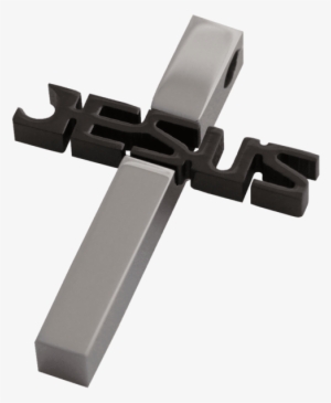 Men Set Black And Silver Jesus Cross Stainless Steel
