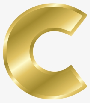 Golden Clipart Alphabet - Letter C Gold Png