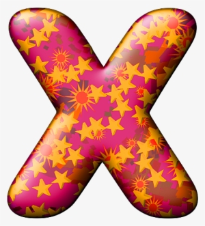 Presentation Alphabets Party Balloon Warm Letter X - Numeral 6
