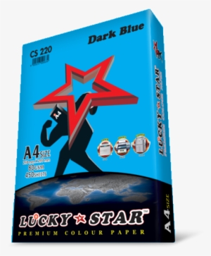 A4 80gsm Luckystar Colour Paper Cs 220 Dark Blue 450sheets - Lucky Star A4 Colour Paper