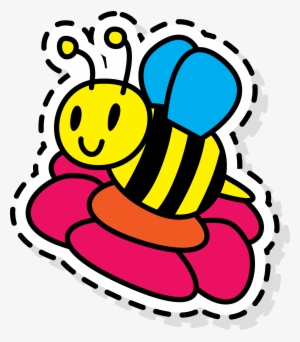 Apidae Clip Art Color Bee Sticker Transprent - Color Abeja