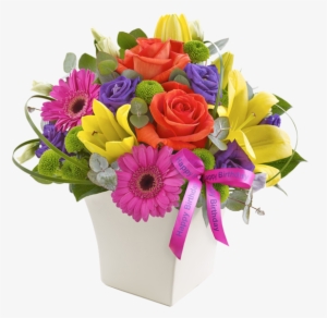 Happy Birthday Vibrant Exquisite Arrangement - Happy Birthday Flower Arrangements