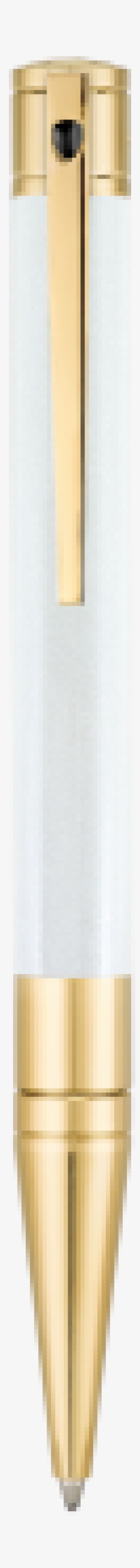 Ball Point D Initial Pearly White Golden - Brass