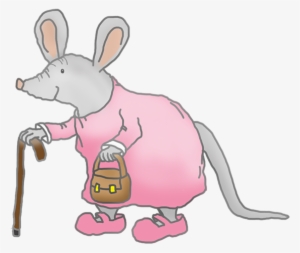 Happy Cute Mouse Image, Old Sweet Granny Mouse - Old Mouse Clipart