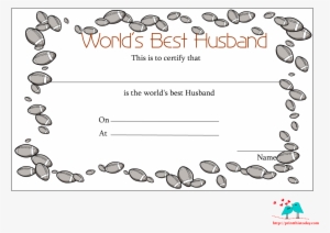 Certificate Template Clipart Anniversary Award - Printable Best Husband Certificate