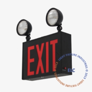 Combo Steel Housing, Nyc 8'' Red Led - Exit Sign