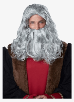 Renaissance Man Wig And Beard - Leonardo Da Vinci Men's Grey Wig And Beard