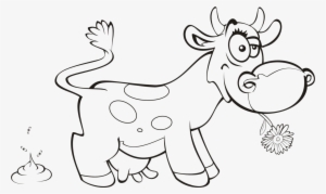 Dairy Cattle Drawing Calf Coloring Book - Outline Cartoon Cow Png