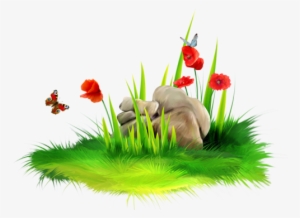 Tubes Nature - Page - Grass With Flower Png