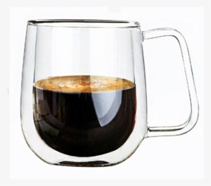 Heat Resistant Double Wall Layer Clear Glass Tea Coffee - Coffee Cup Glass Png