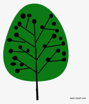 Cute Green Tree Free Clip Art - Clip Art