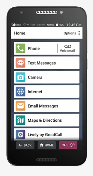 View Of The Jitterbug Smart2 From The Front - Jitterbug Smartphone