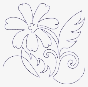 Continuous Single Line Quilting Flowers - Flower One Line Art