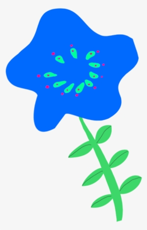 Blue Flower Drawing For Decoration - Drawing