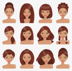 Set Of Girls With Different By Artbesouro - Different Female Hair Styles