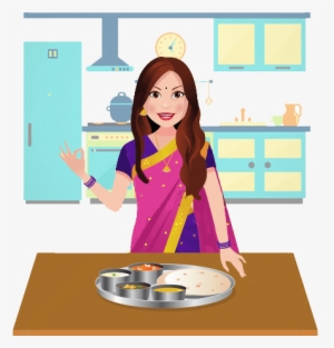 Jaipur Market - Indian Women Cooking Vector