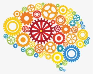 Custom Colored Brain - Brain Gears Png