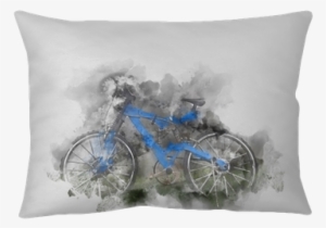 Abstract Bicycle Isolated On Watercolor Background - Watercolor Painting