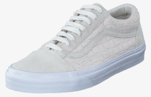 Vans Old Skool White 24466-14 Mens Leather Rubber Trainers - Shoe