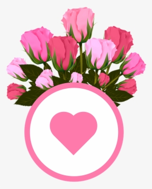 Flowers, Roses, Pink, Bouquet, Heart, Icon - Photograph