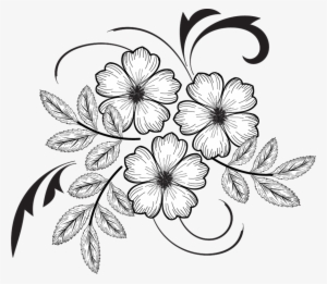 Flowers Drawing Illustrations, Png File - Flowers Png Black And White