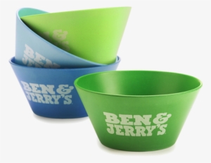 Ben & Jerry's Bamboo Bowls - Greenco Vibrant Colors Ice Cream Dessert Bowls And