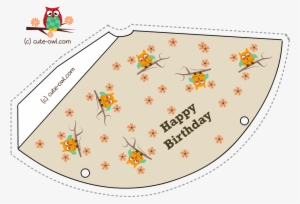 Birthday Party Hat Featuring Cute Orange Owl - World's Best Builder Happy Birthday Card