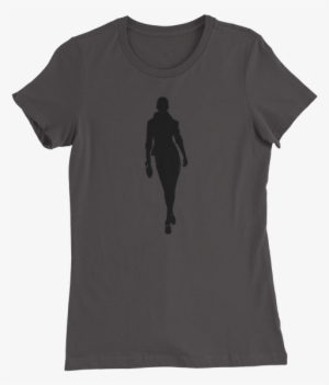 Women's Slim Fit T-shirt “girl With Clutch” - T-shirt