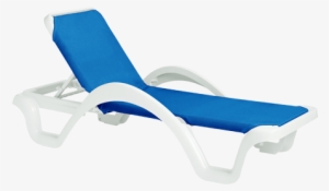 Clipart Download Grosfillex Plastic Resin Chaise Lounge - Blue