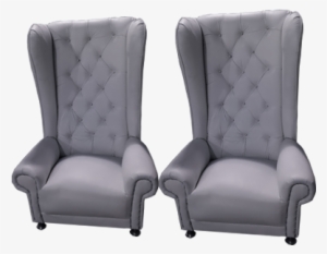 Grey King And Queen Chairs - Chair