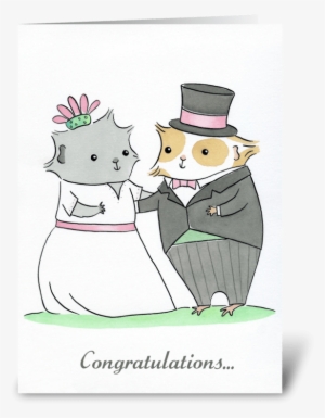 Guinea-pig Wedding Greeting Card - Greeting Card