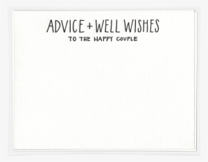 Advice & Well Wishes Wedding Advice Card - Wedding