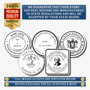 Appearance - Imprue Round Self-inking Architect Seal Rubber Stamp