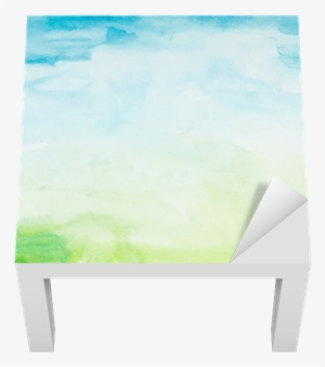 Color Strokes Watercolor Painting Art Lack Table Veneer - Flat Panel Display