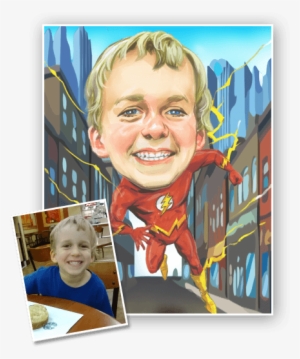 Superhero Caricature Commissioned By Our Caricature - Caricature