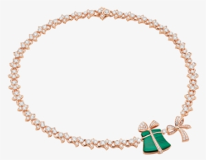 Festa 18 Kt Rose Gold Necklace Set With Malachite Elements - Bracelet