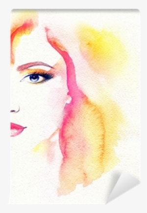 Woman Portrait - Poster: Ismagilova's Woman Portrait .abstract Watercolor