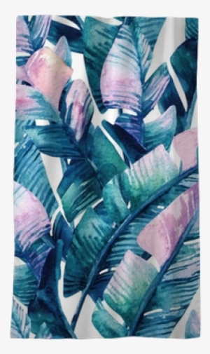 Watercolor Banana Leaf Seamless Pattern - Banana