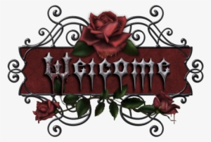 Gothic Rose Welcome Cross Stitch Pattern - Gothic Rose Transparent Png