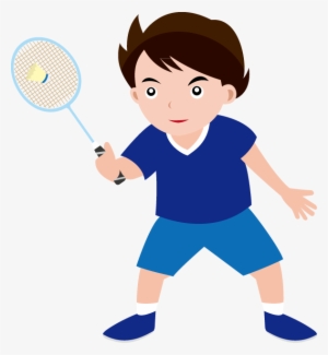 Badminton Clipart Badminton Player - Playing Badminton Clipart Boy