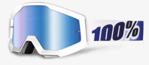 Strata Fa15 Ice Age Mirror Lens - 100% Strata Goggle White/blue