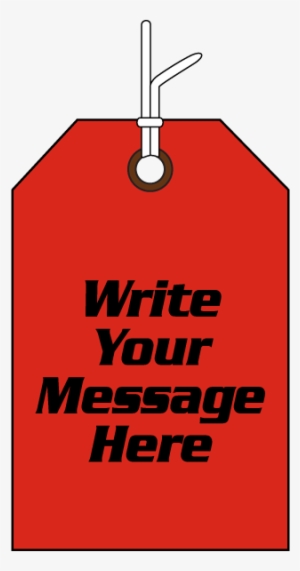 Blank Red Paper Tag - Manila Paper