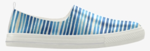 Watercolor Stripes Grunge Pattern - Slip-on Shoe