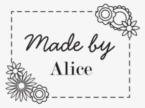 "made By" Border And Flowers Stamp - Nice