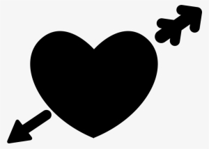 Heart In Love With Cupid Arrow Comments - Simple Heart With Arrow