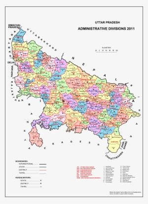 High Resolution Map Of Uttar Pradesh [hd] - Up Map In Hd