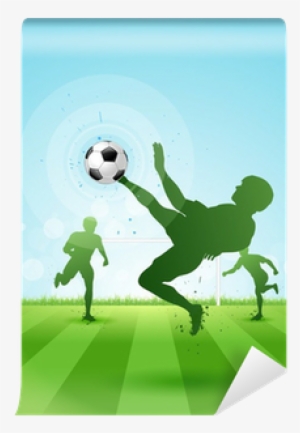 Soccer Background With Three Players Wall Mural • Pixers® - Soccer Background