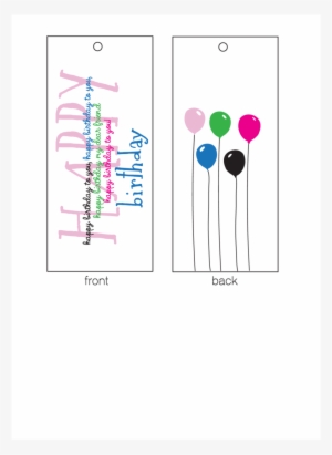 Happy Birthday To You Gift Tags