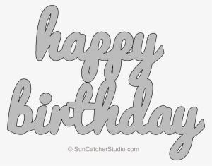 2100 X 1532 Happy Birthday Lower Pattern Template Stencil - Happy Birthday Stencil Printable