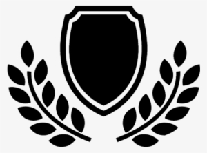 Shield With Two Leaves Branches Vector - Hojas De Olivo Para Escudo